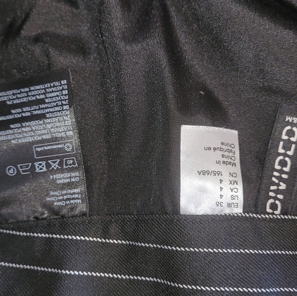 NWOT H&M blackpink collection mini pinstriped skirt with side slit - Picture 9 of 11